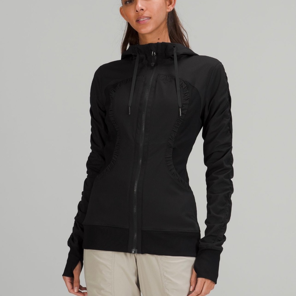Lululemon Dance Studio Jacket 12 Black and Grey